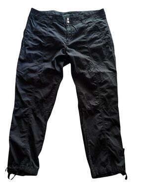Lauren Ralph Lauren Black Utility Pants  drawstring ankle -Multi pocket